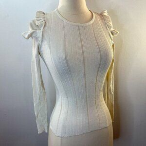 Topshop Petite Women's Cold Shoulder Knit Sweater - Size 2 - NWT